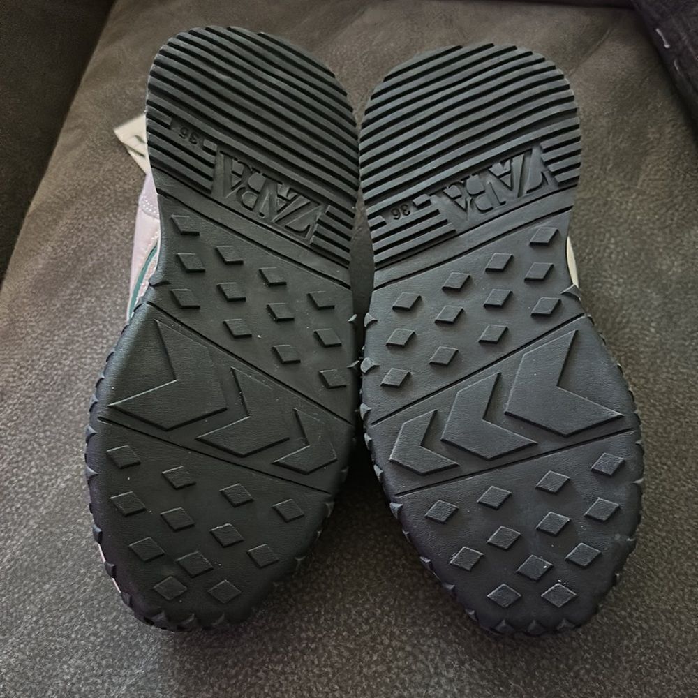ZARA Kids | Gray | LEATHER SNEAKERS - Picture 10 of 10